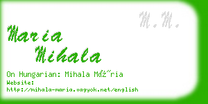 maria mihala business card